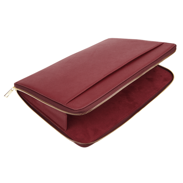 Personalized Saffiano 13"/14"/16" Laptop Sleeve Burgundy Giftr