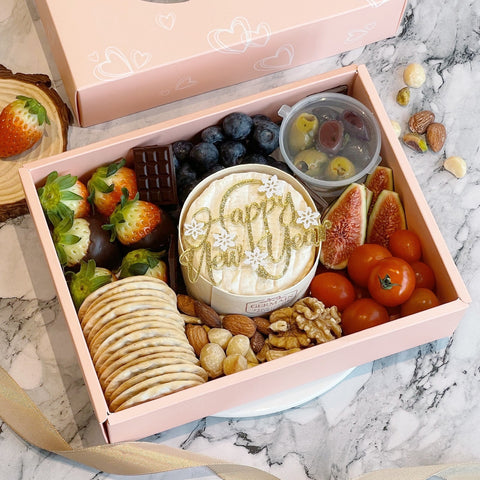 Grazing Fruits Cheese Platter - Meat Free Easy Pleaser Gift Box