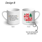 Christmas 2025 - Personalised Christmas Printed Mug with Lid and Spoon  - Christmas 2025