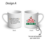Christmas 2025 - Personalised Christmas Printed Mug with Lid and Spoon  - Christmas 2025
