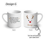 Christmas 2025 - Personalised Christmas Printed Mug with Lid and Spoon  - Christmas 2025