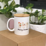 Christmas 2025 - Personalised Christmas Printed Mug with Lid and Spoon  - Christmas 2025