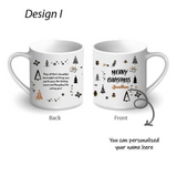 Christmas 2025 - Personalised Christmas Printed Mug with Lid and Spoon  - Christmas 2025