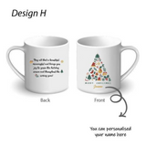 Christmas 2025 - Personalised Christmas Printed Mug with Lid and Spoon  - Christmas 2025