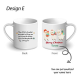 Christmas 2025 - Personalised Christmas Printed Mug with Lid and Spoon  - Christmas 2025