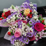 Classic Cake & Flower Bouquet Gift Set