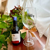 Personalised Wine Glass with Beryl Tiramisu Chocolate and Nextar Brownies (Islandwide Delivery) - Father's Day Flowers & Gifts 2026