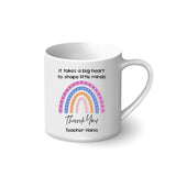 Personalised Printed Mug - Thank You Teacher (Rainbow)