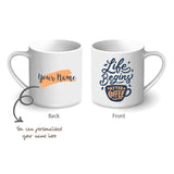 Personalised Printed Mug with Lid & Spoon and Instant Coffee (Nationwide Delivery)