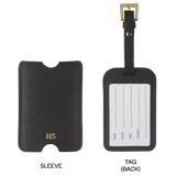 Saffiano Luggage Tag with Sleeve