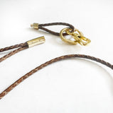 Dual Purpose Braided Leather Lanyard  (Real Leather) - Valentine's Day Flowers & Gifts 2025