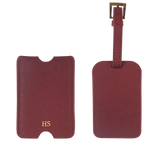 Saffiano Luggage Tag with Sleeve