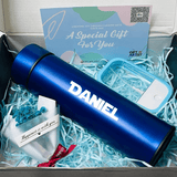 [Corporate Gift] Corporate Appreciation Gift: Personalized Thermal Flask Bottle, Mini Soap Flower Bouquet, Sanitizer Spray Keychain Gift Box