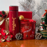 Christmas 2025 - Personalised Smart Temperature Thermos Bottle and Christmas Edition Lindt's Chocolate