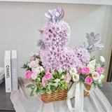 Flower Basket "Lilac Songbird"
