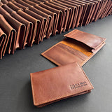 Personalised Cow Leather BI-fold Card Wallet / Card Holder - Valentine's Day Flowers & Gifts 2026