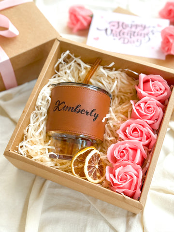 Summer Vibes | Personalized Glass Cup With Straw (Islandwide Delivery) - Valentine's Day Flowers & Gifts 2026