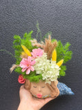 Head Pot ladies - Preserve flower arrangement