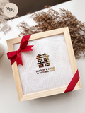 The Cherished Display - Engraved Wine Glass with Figurine Display in Wooden Box (Islandwide Delivery)