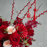 [CNY 2026] Floral in Vase “Scarlet Fortune Bloom” - CNY Hampers & Gifts 2026