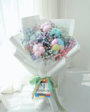 Rainbow Cotton Flower with Baby's Breath - Customised Add Ons