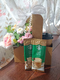Coffee Carrier with Handmade Crochet Roses  (Islandwide Delivery)