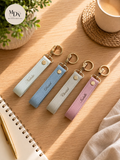 The Luxe Monogram Strap: Personalised Saffiano PU Leather Keychain - Father's Day Flowers & Gifts 2026