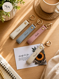 The Luxe Monogram Strap: Personalised Saffiano PU Leather Keychain - Father's Day Flowers & Gifts 2026