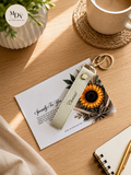 The Luxe Monogram Strap: Personalised Saffiano PU Leather Keychain - Father's Day Flowers & Gifts 2026