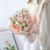 Handmade Crochet 3 Roses Bouquet (Islandwide Delivery)