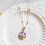 Pastel Reverie Handmade Gold Bracelet Necklace and Earring Set