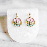 Pastel Reverie Handmade Gold Bracelet Necklace and Earring Set
