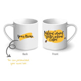 Personalised Printed Mug with Lid & Spoon and Instant Coffee (Nationwide Delivery)