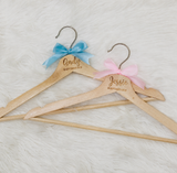 Personalised Engraved Wooden Hanger for Couple/ Wedding Gift