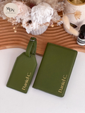 Saffiano Leather Passport Holder with Luggage Tag - Father's Day Flowers & Gifts 2026