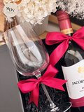The Signature Toast - Engraved Wine Glass with Merlot Wine - Valentine's Day Flowers & Gifts 2026