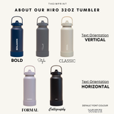 Personalized HIRO 32OZ Thermal Stainless Steel Water Bottle