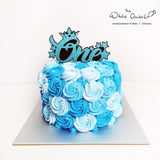 Pink or Blue Rosette Smash Cake (other colors can be chosen)