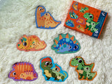 6-in-1 Wooden Jigsaw Puzzle - Dinosaurs - Customised Add Ons