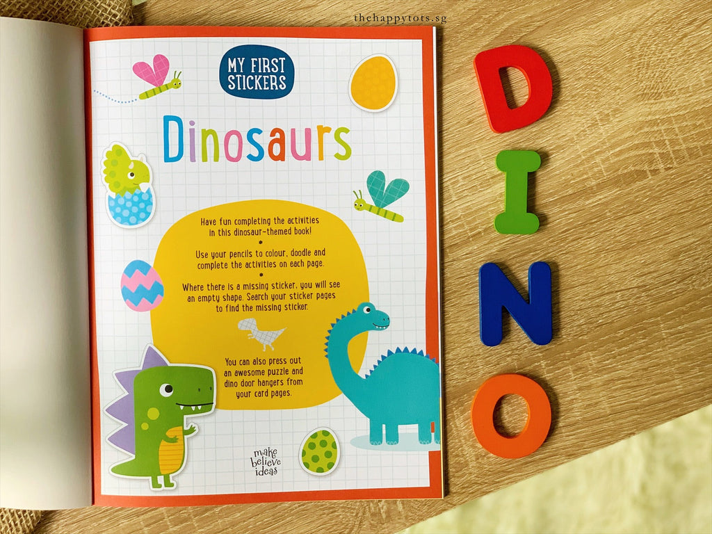 First Text Sticker Bundle Set of 2 - My First Stickers: Alphabet & My First Stickers: Din ...