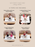 Golden Moments – Personalised Wedding Figurine with Gold Mugs in Singapore