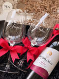The Signature Toast - Engraved Wine Glass with Merlot Wine - Valentine's Day Flowers & Gifts 2026
