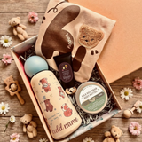 The Beary Warm & Fuzzy Gift Box for Baby & Mommy with "Personalised Name" on tumbler