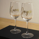 Personalized Couple Wine Glass Set (Islandwide Delivery)