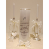 Personalized Unity Candles Interlocking Hearts Design (Islandwide Delivery)