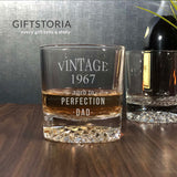 Personalized Vintage Crystal Rock Glass