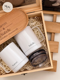 To Have and To Hold - Engraved Mugs with Tray in Wooden Box