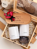 To Have and To Hold - Engraved Mugs with Tray in Wooden Box