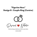 Eternal Toast - Engraved Champagne Glass & Figurine in Wedding Keepsake Box