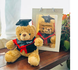 Personalised Graduation Bear with Crochet Bouquet Tube (Nationwide Delivery)
